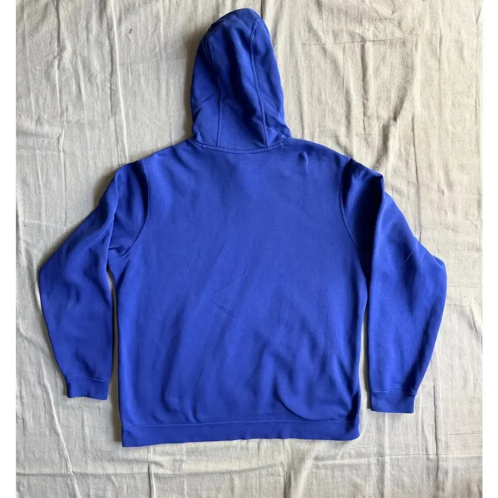 Nike Sweatshirt Men's XL SMU Mustangs NCAA Blue Fleece Pullover Hoodie Blue Gym